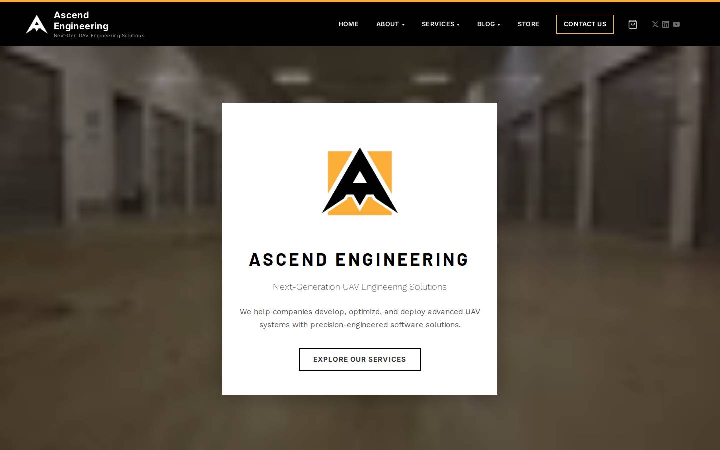 ascendengineer.com homepage screenshot