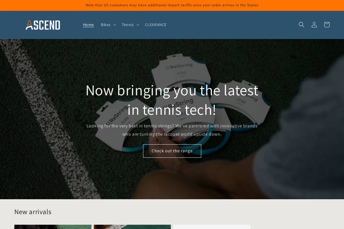 ascendoutdoors.co.nz homepage screenshot