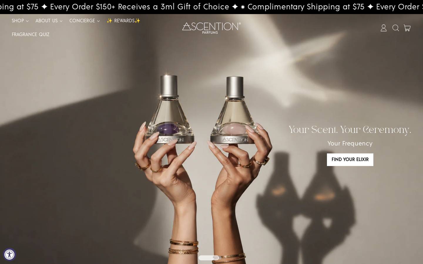 ascensionbeautyco.com homepage screenshot