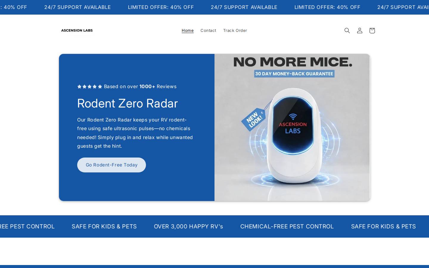 ascensionlabs.net homepage screenshot