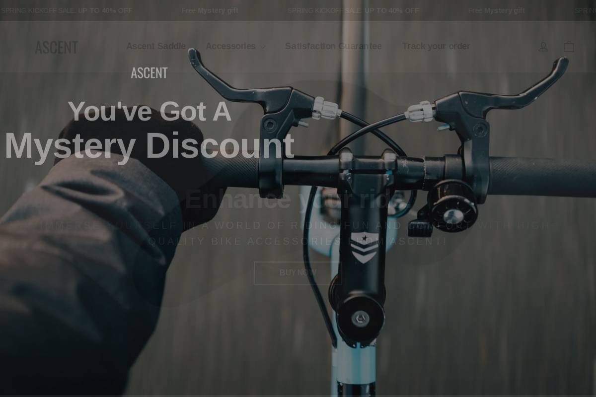 Ascent Bicycle homepage screenshot