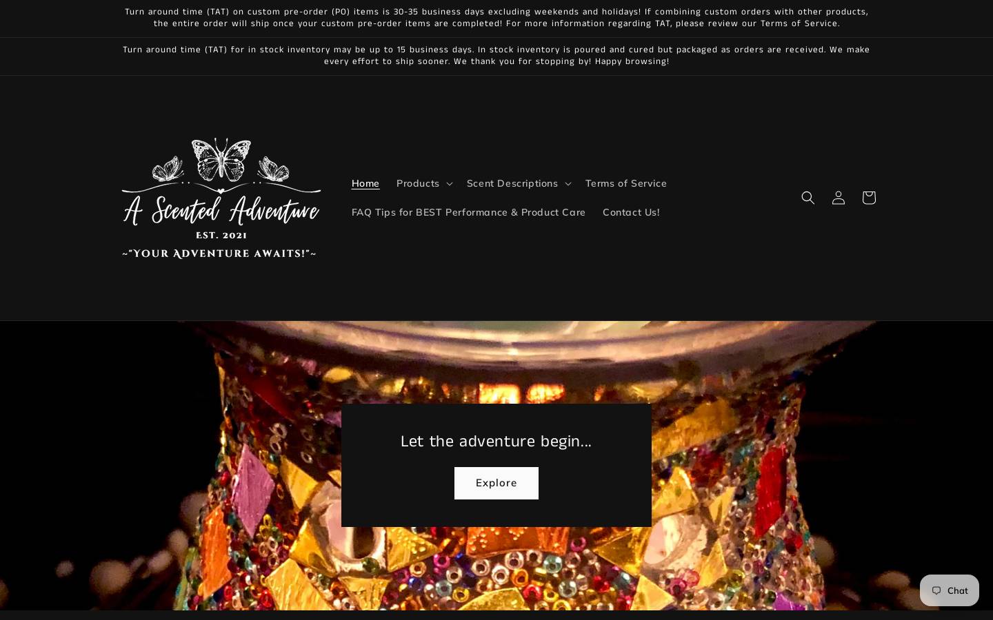 ascentedadventure.com homepage screenshot