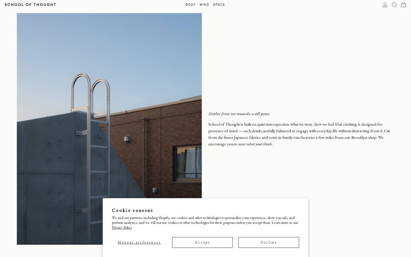 aschoolofthought.com homepage screenshot