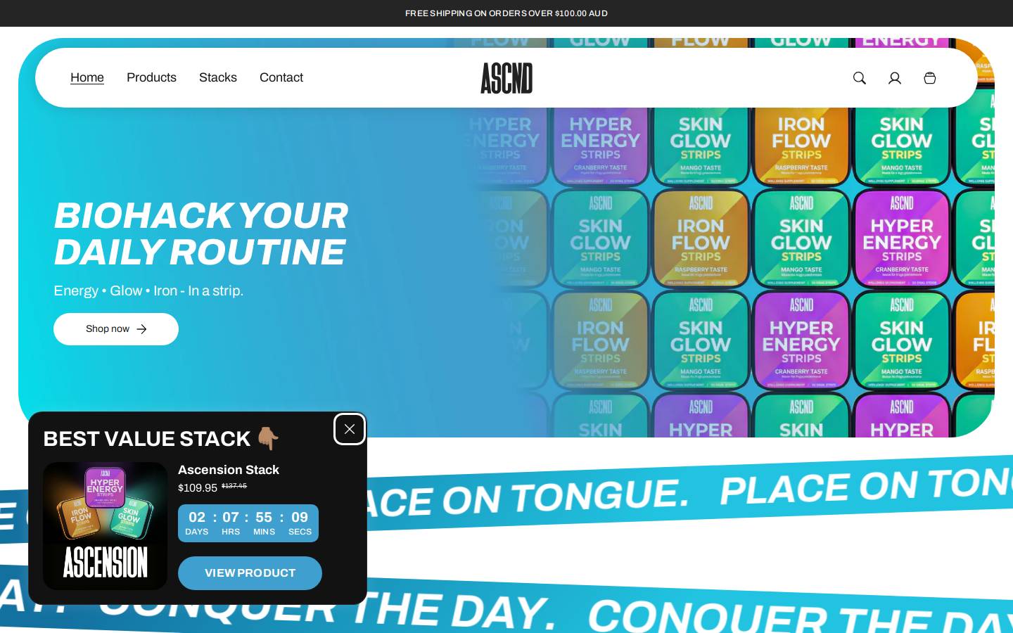 ascndwellness.com homepage screenshot