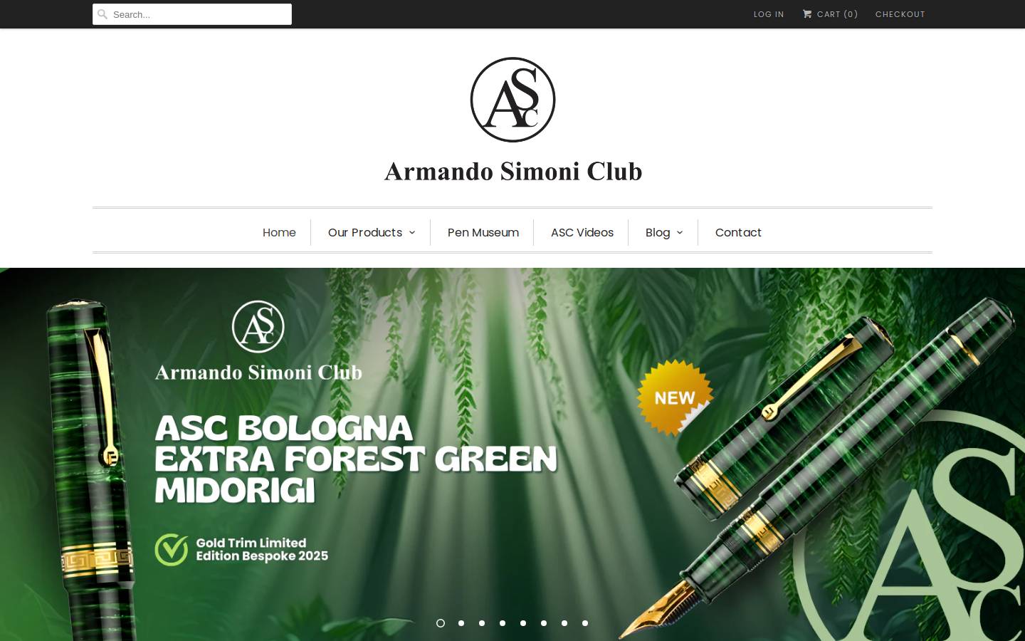 Ascpens homepage screenshot