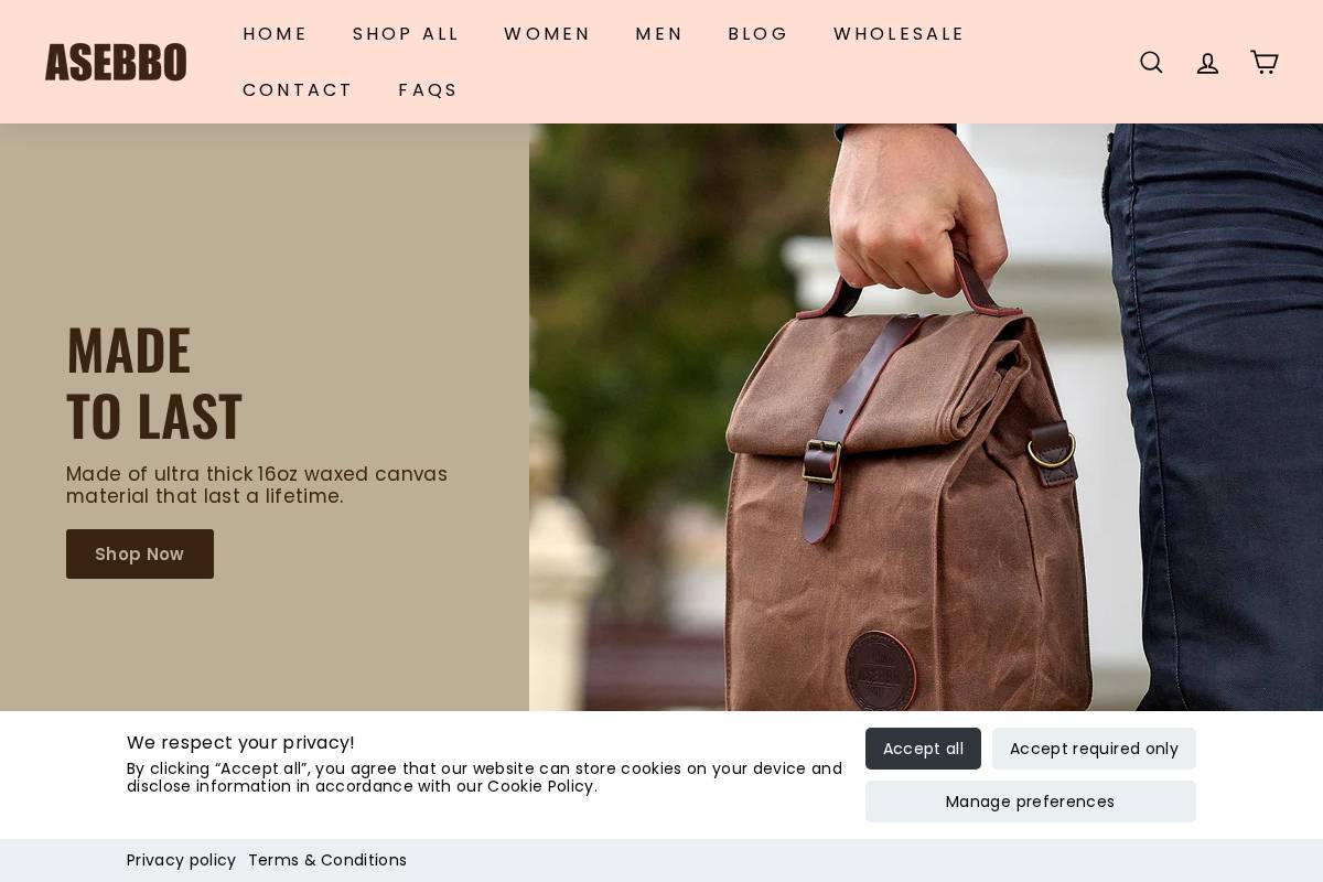 asebbo.com homepage screenshot