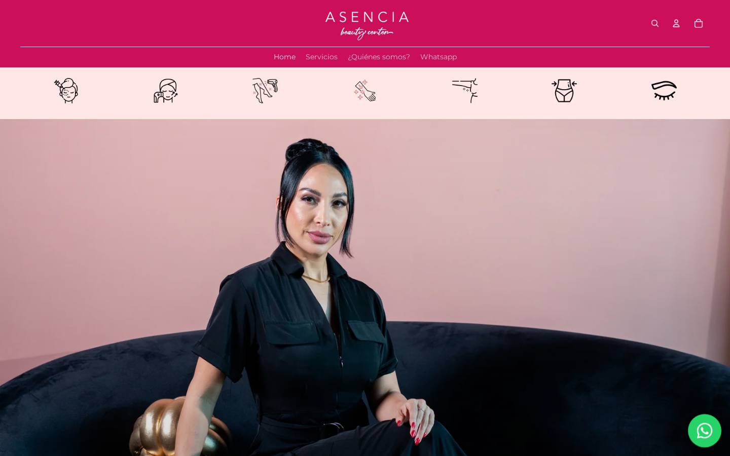 asenciabeautycenter.com homepage screenshot