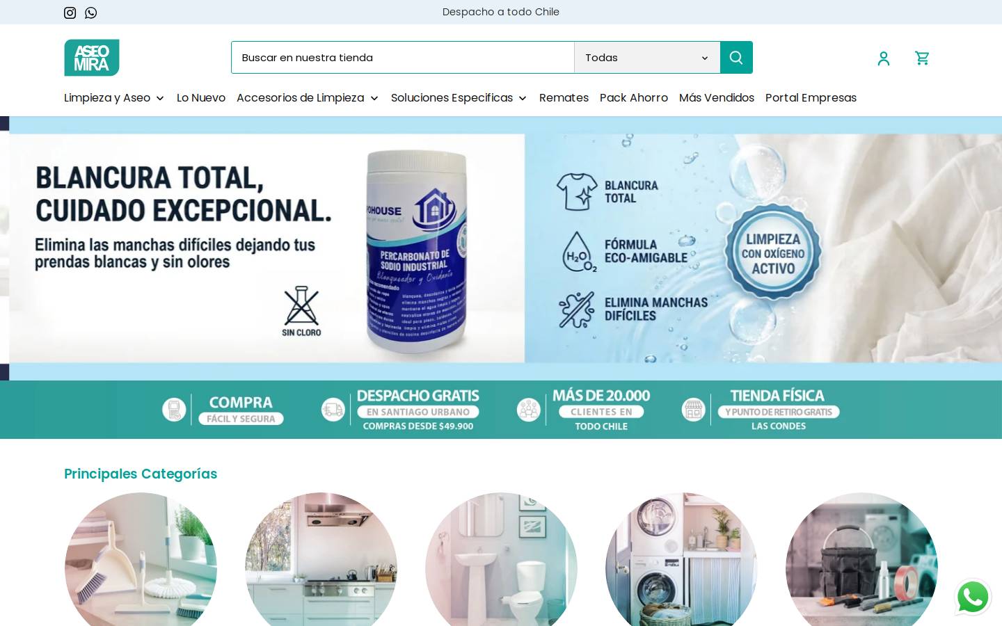 aseomira.cl homepage screenshot