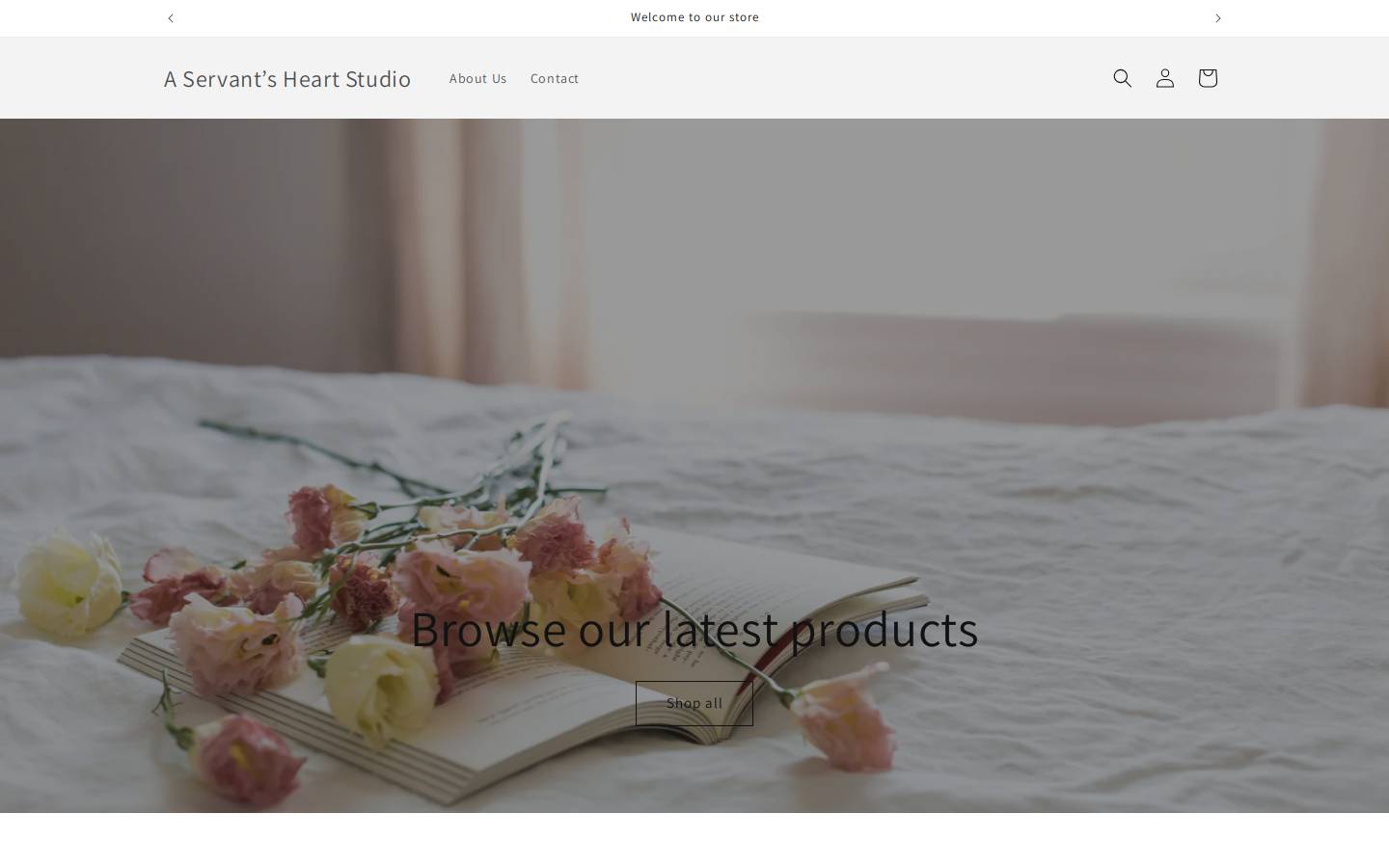 aservantsheartstudio.com homepage screenshot