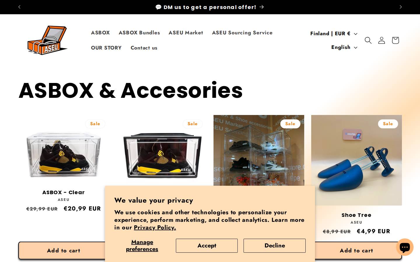 aseustore.com homepage screenshot