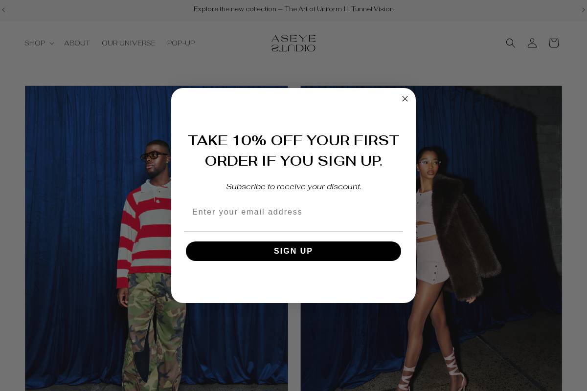 aseyestudio.com homepage screenshot