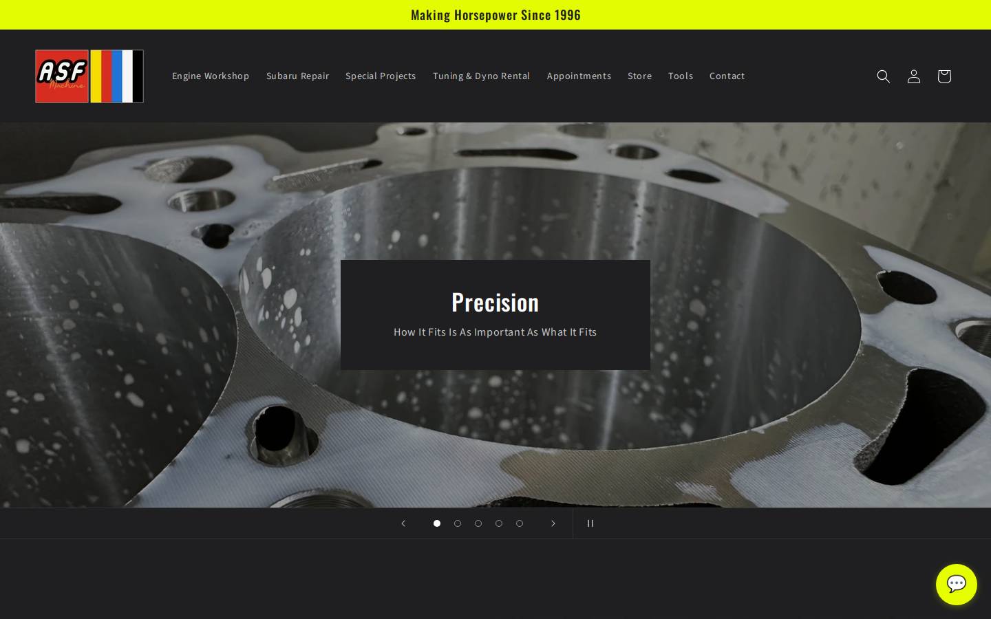 asfmachine.com homepage screenshot