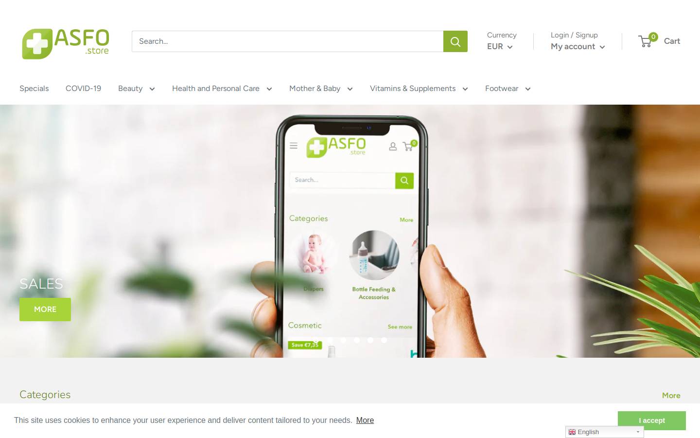asfo.store homepage screenshot