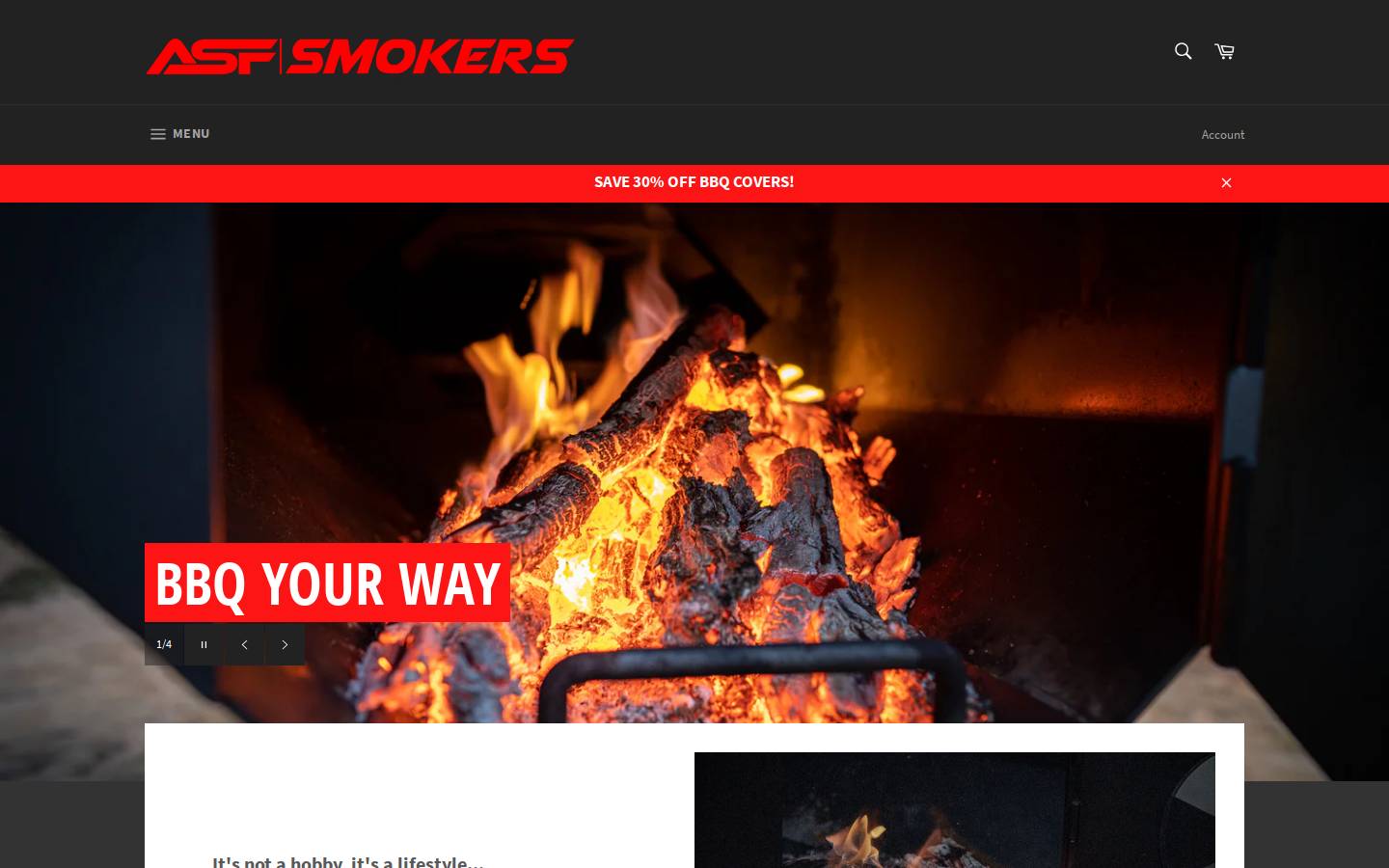 asfsmokers.com homepage screenshot