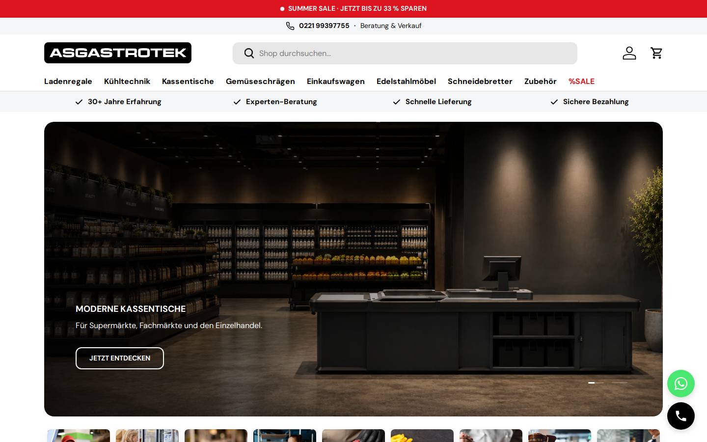 AS GASTRO TEK GmbH homepage screenshot