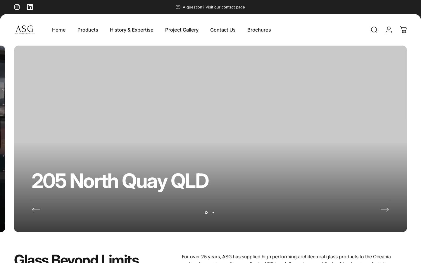 asginternational.com.au homepage screenshot