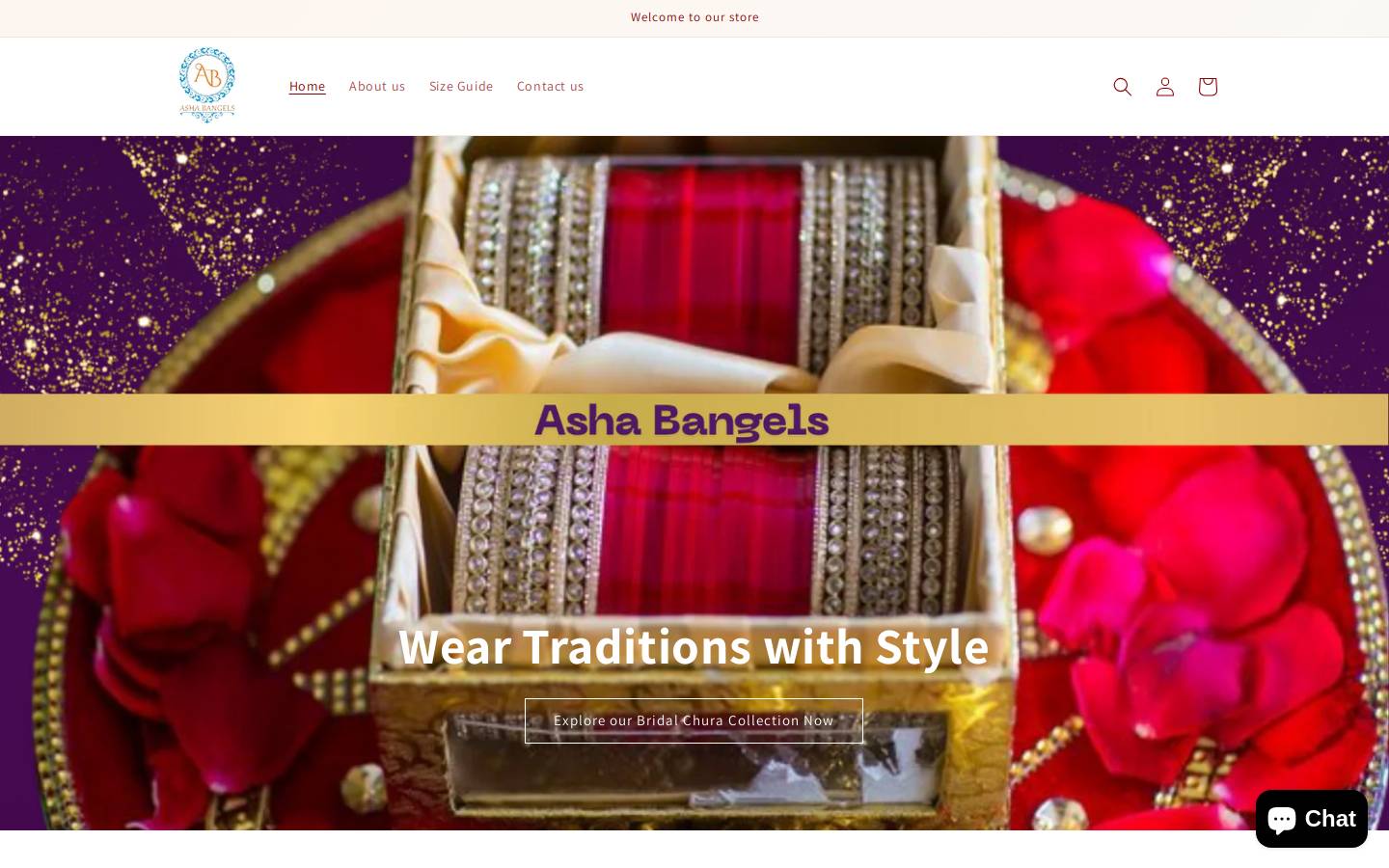 ashabangles.com homepage screenshot