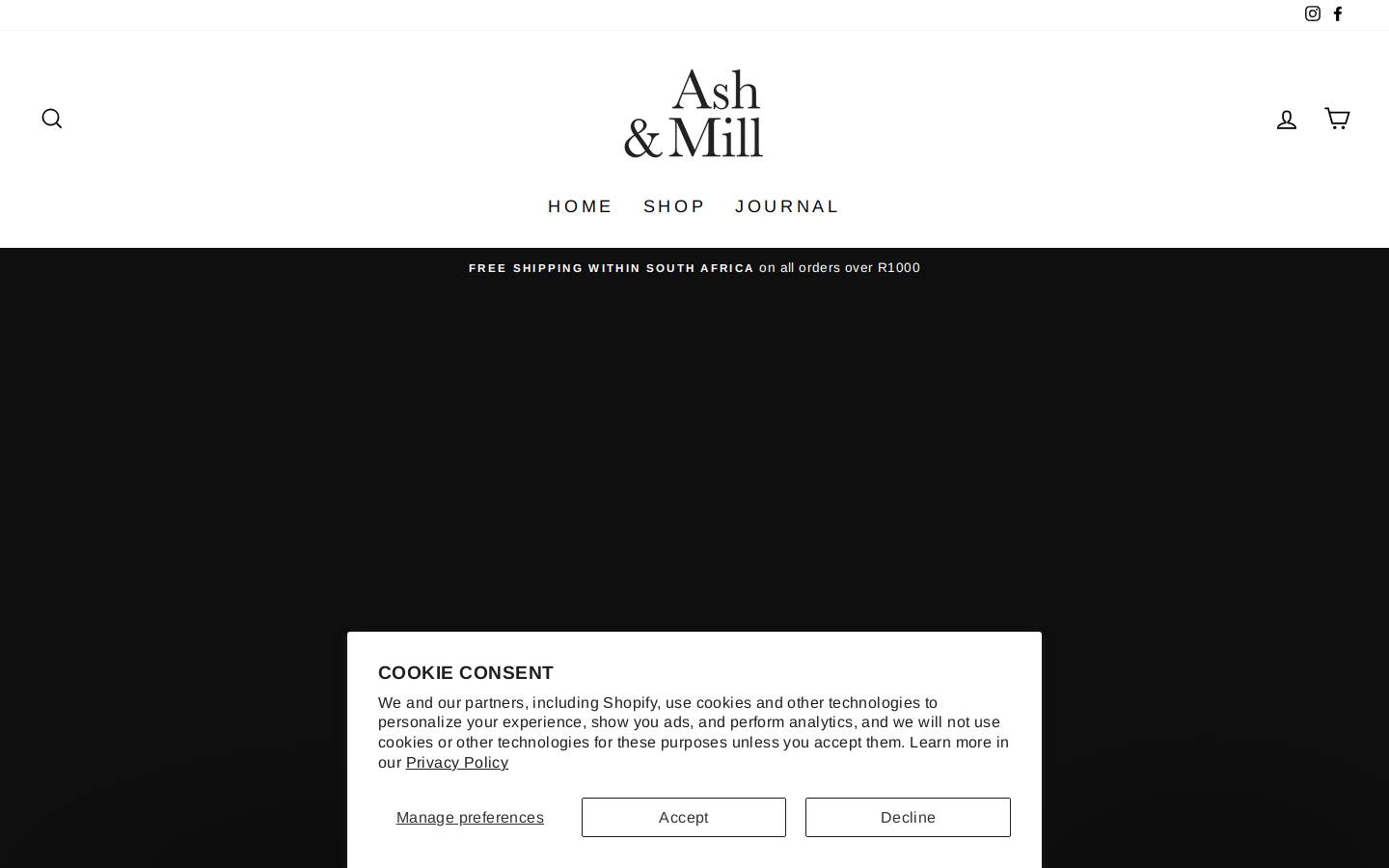 ashandmill.com homepage screenshot