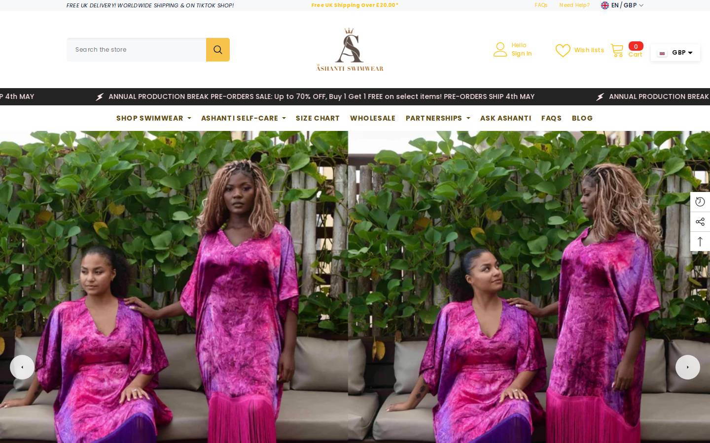 ashantiswimwear.com homepage screenshot