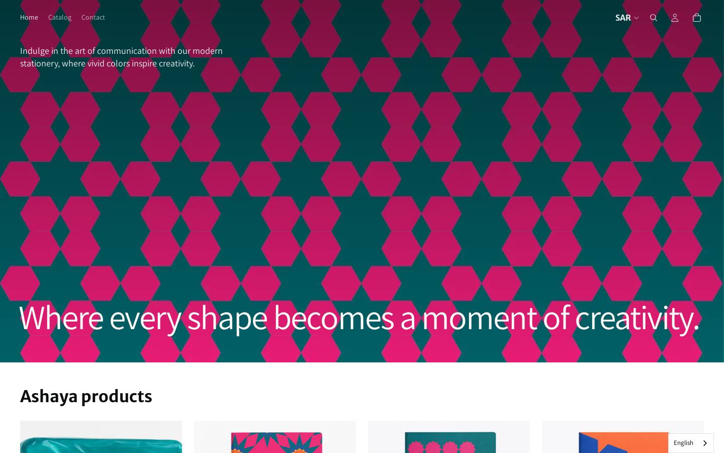 ashayastore.com homepage screenshot