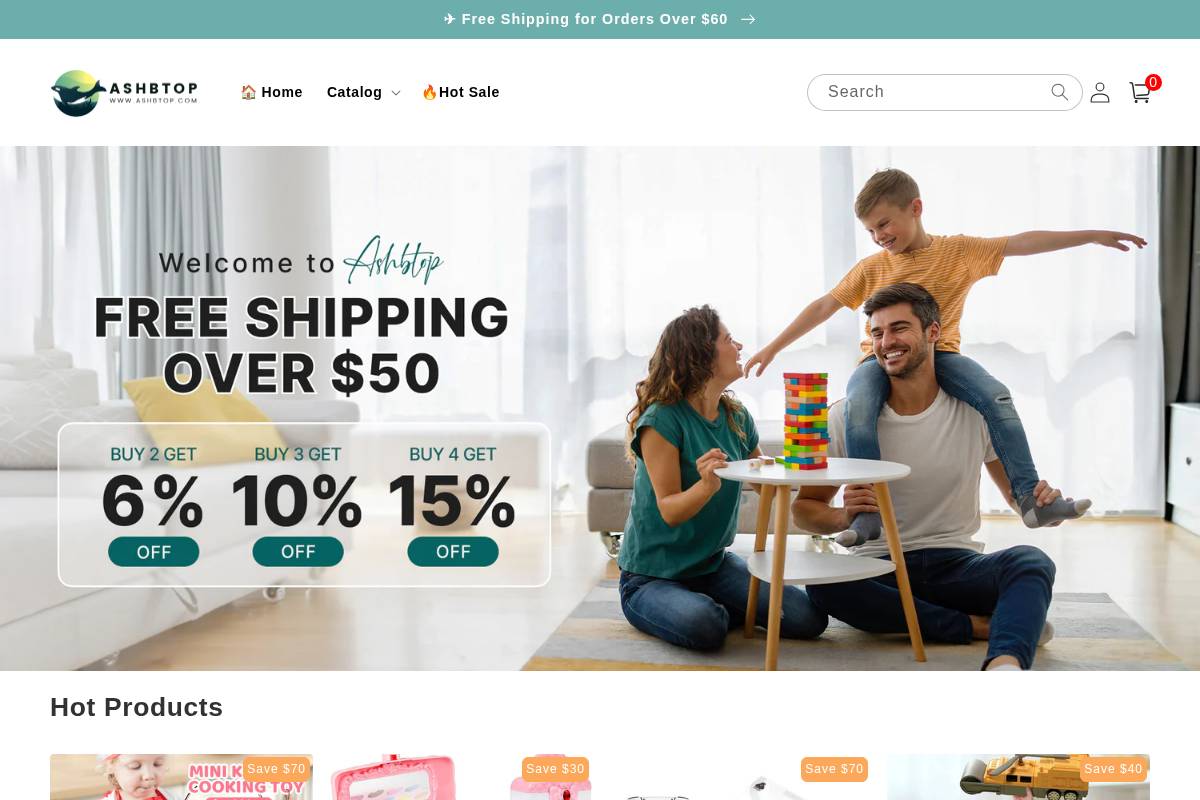 ashbtop.com homepage screenshot