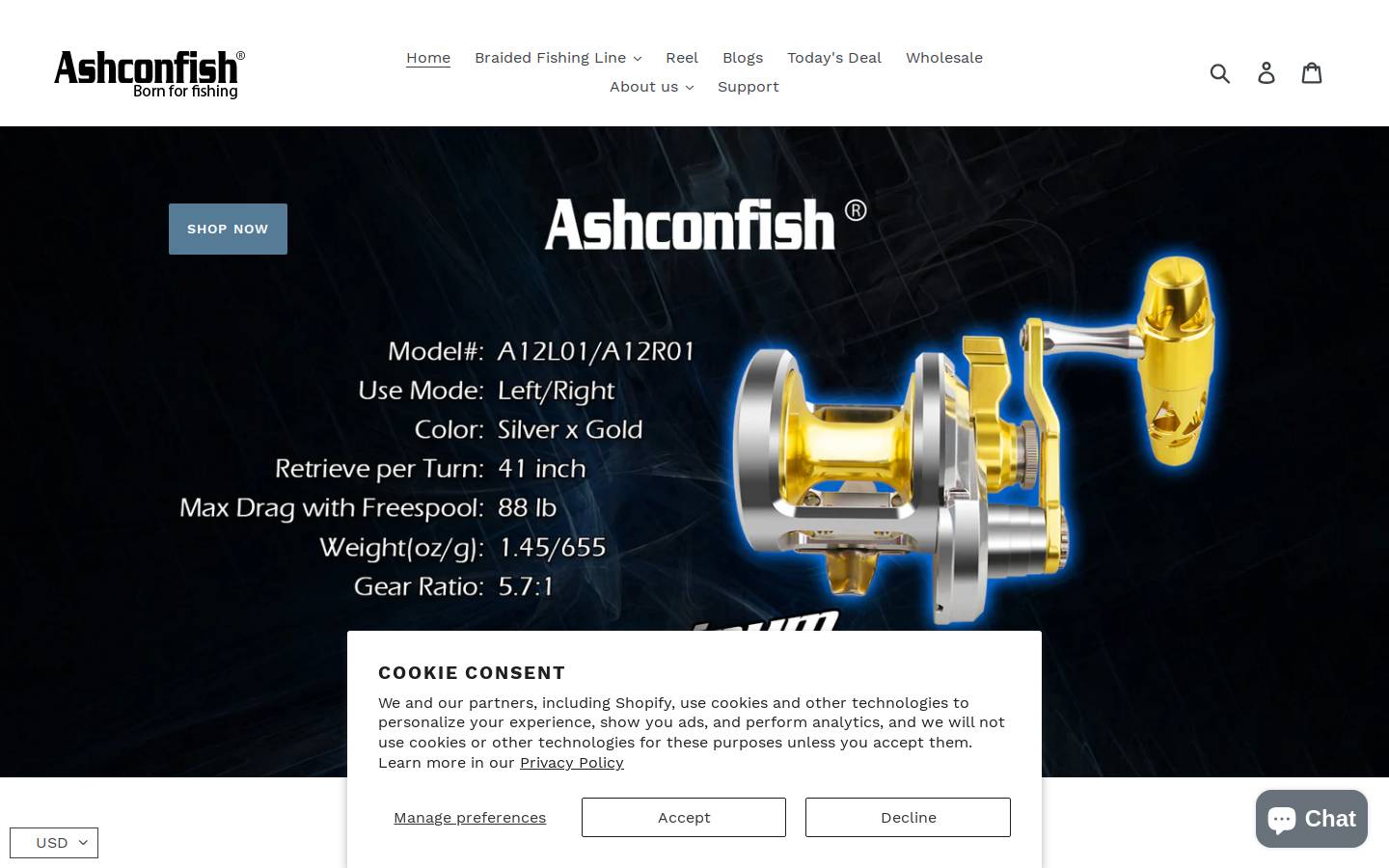 ashconfish.com homepage screenshot