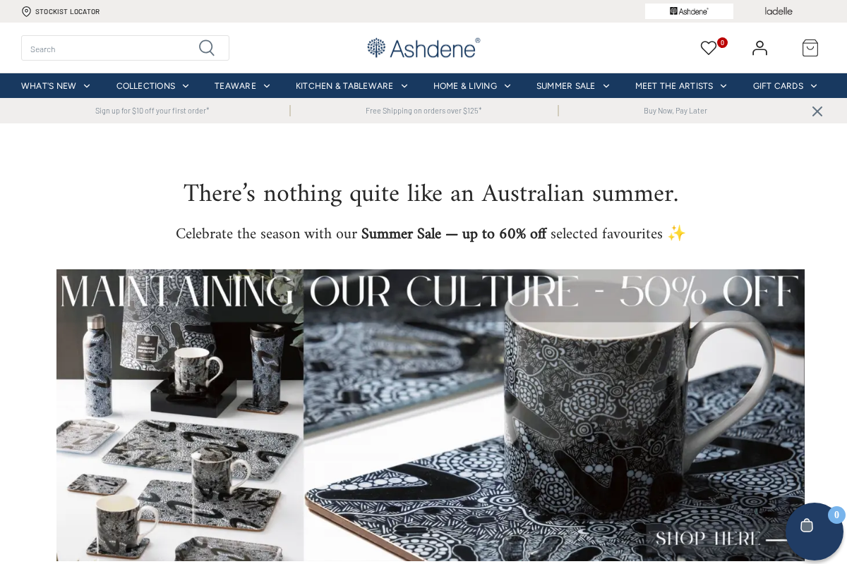 Ashdene homepage screenshot