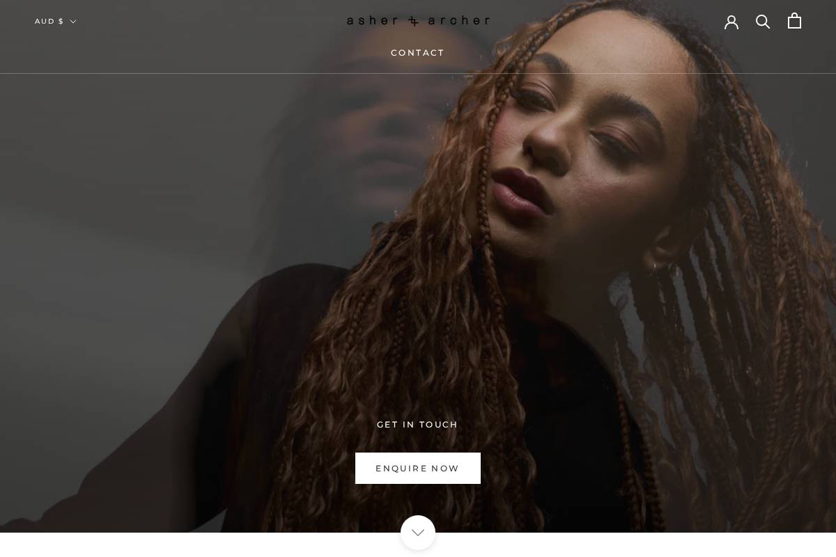 asherandarcher.com homepage screenshot