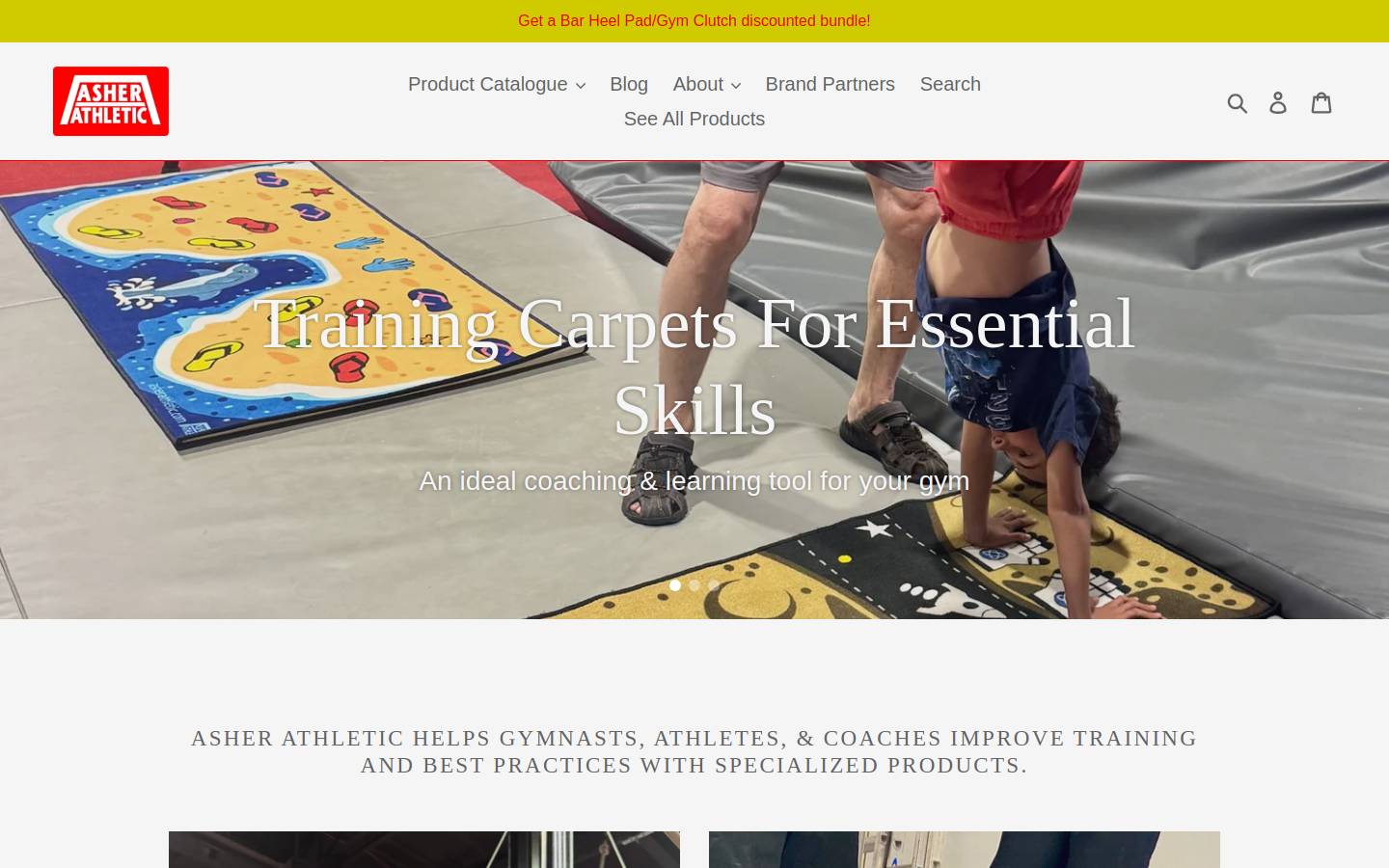 asherathletic.com homepage screenshot