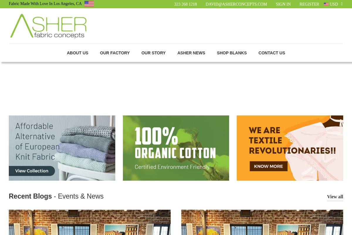 asherconcepts.com homepage screenshot