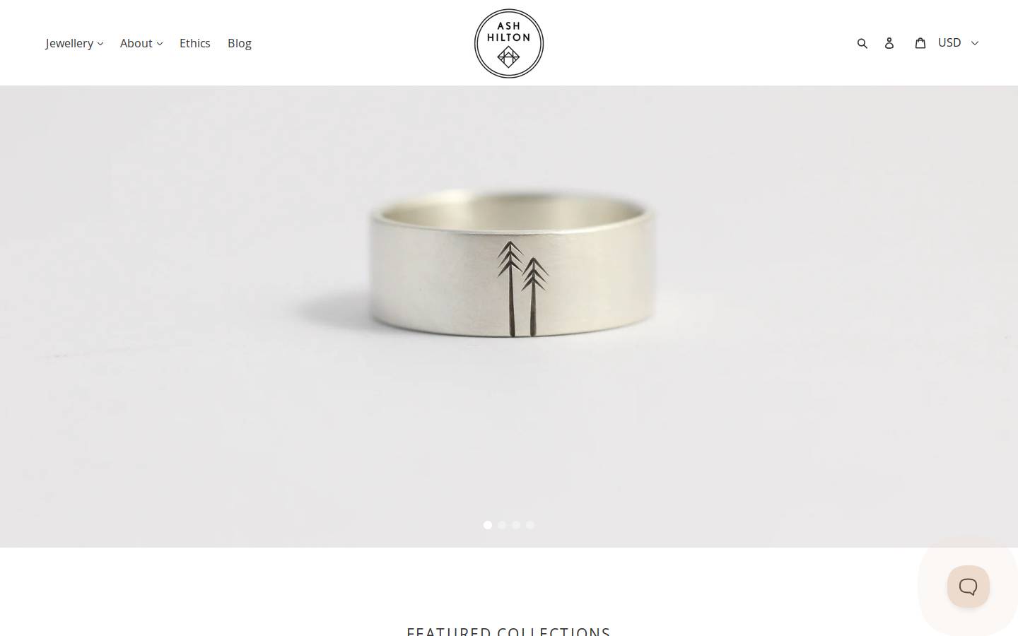 ashhilton.com homepage screenshot