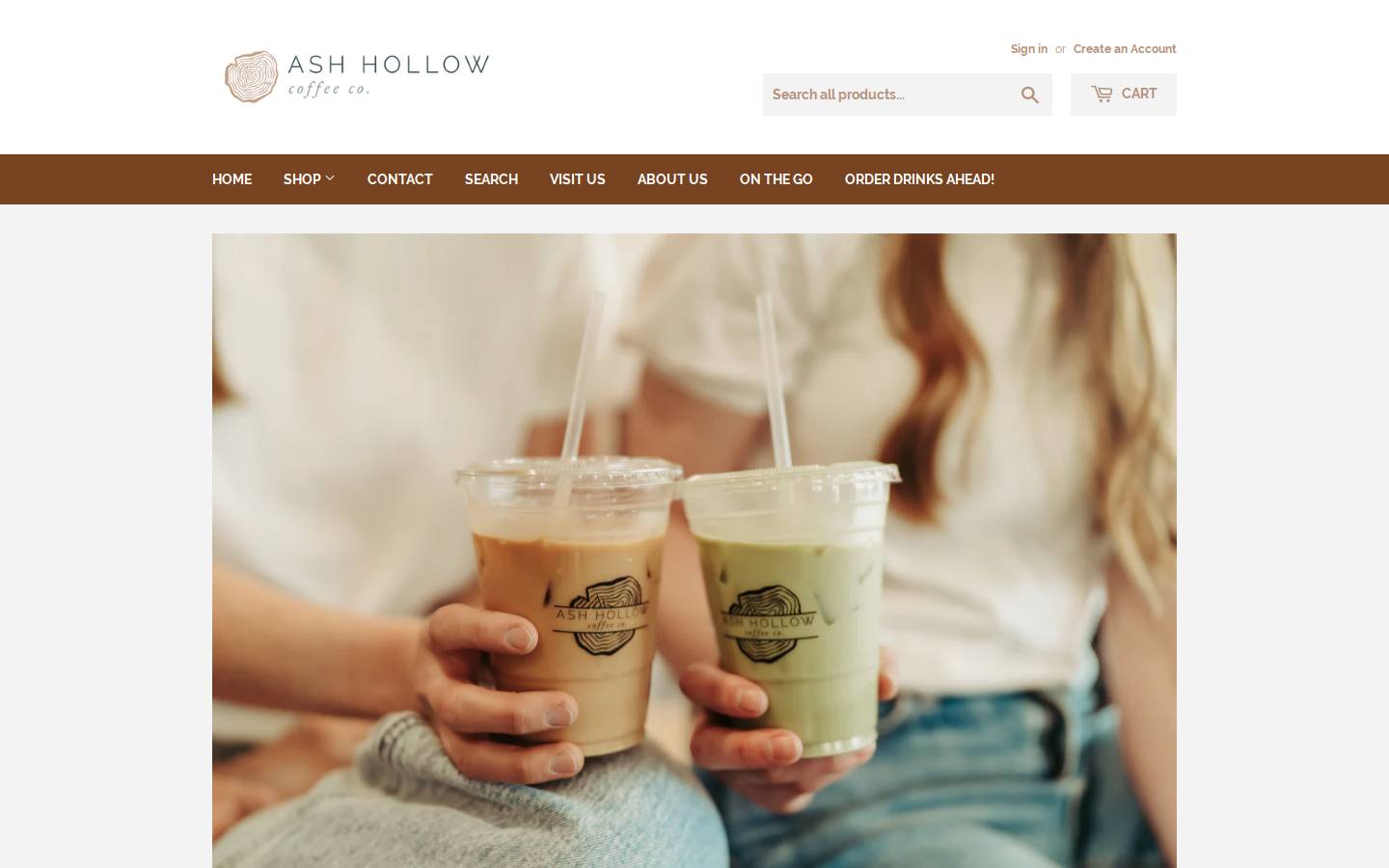 ashhollowcoffeeco.com homepage screenshot