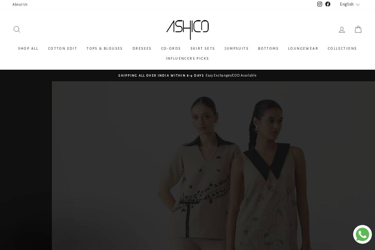 ashico.in homepage screenshot