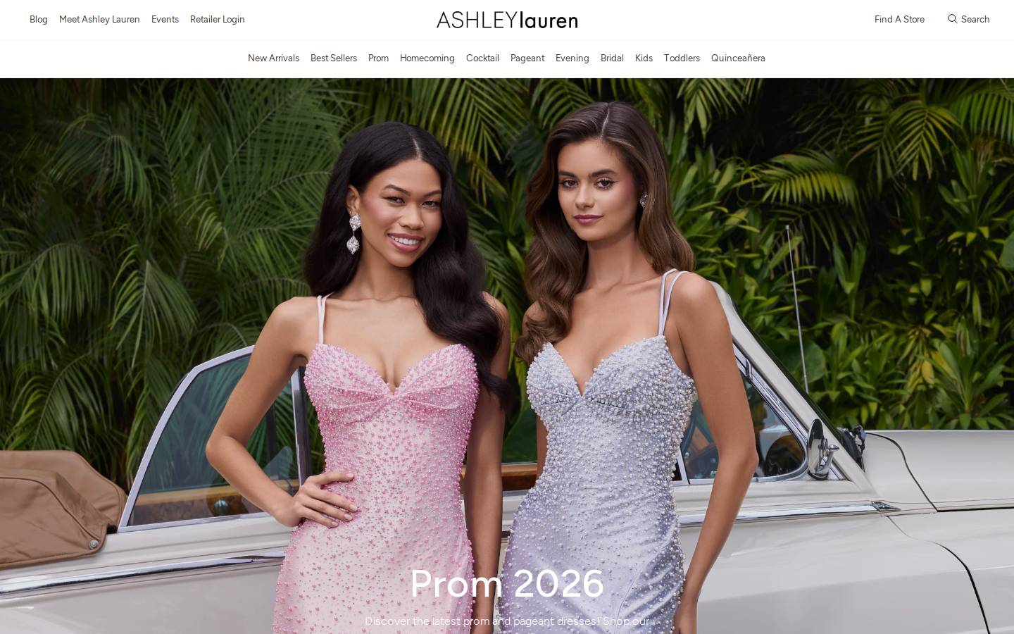 ashleylauren.com homepage screenshot