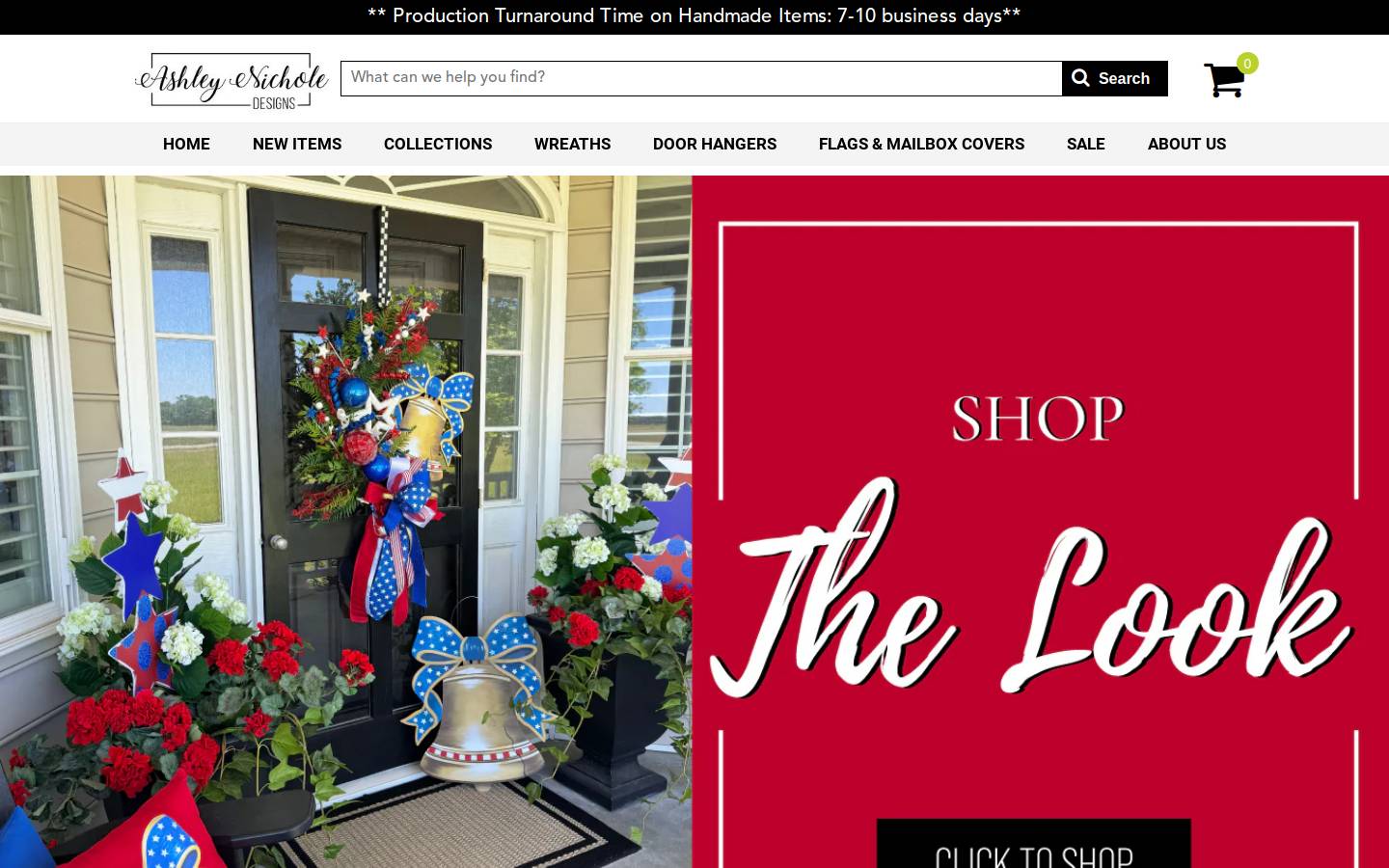 ashleynicholedesigns.com homepage screenshot