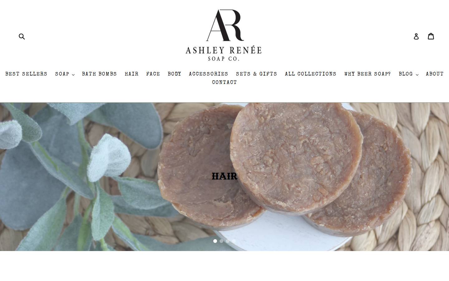 ashleyreneesoap.com homepage screenshot