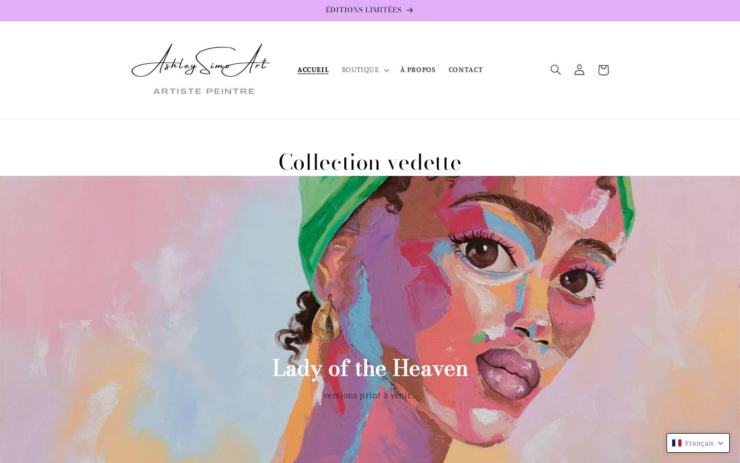 ashleysimo.com homepage screenshot