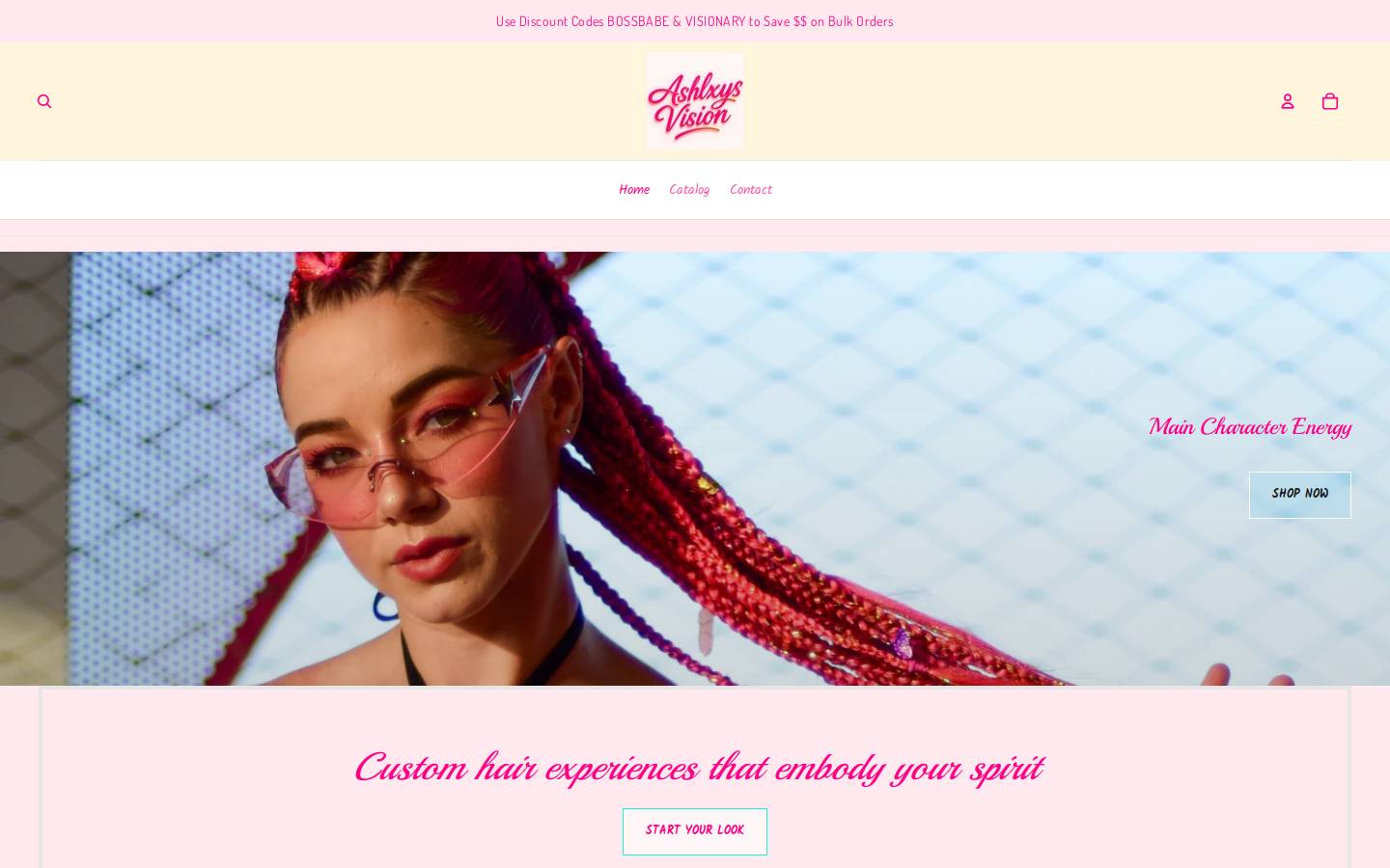 ashlxysvision.com homepage screenshot