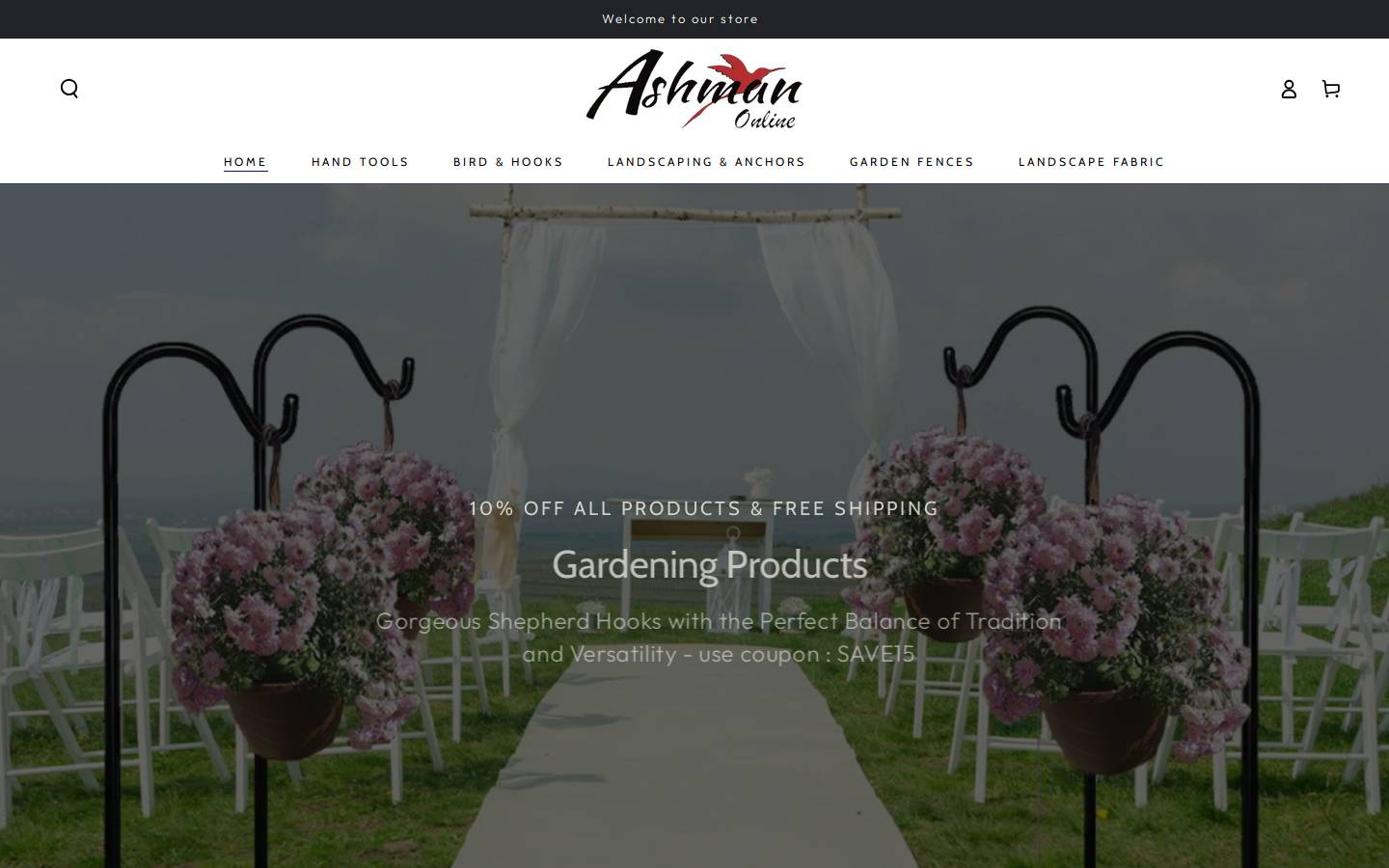 ashmanonline.com homepage screenshot