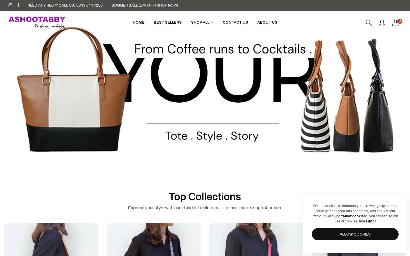 ashootabby.com homepage screenshot