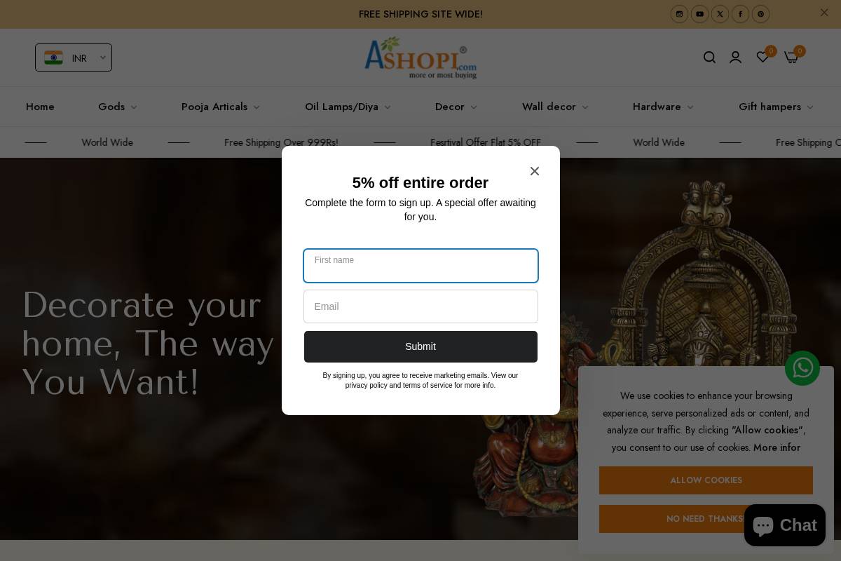 Ashopi.com homepage screenshot
