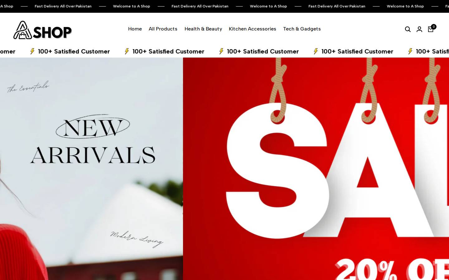ashops.store homepage screenshot