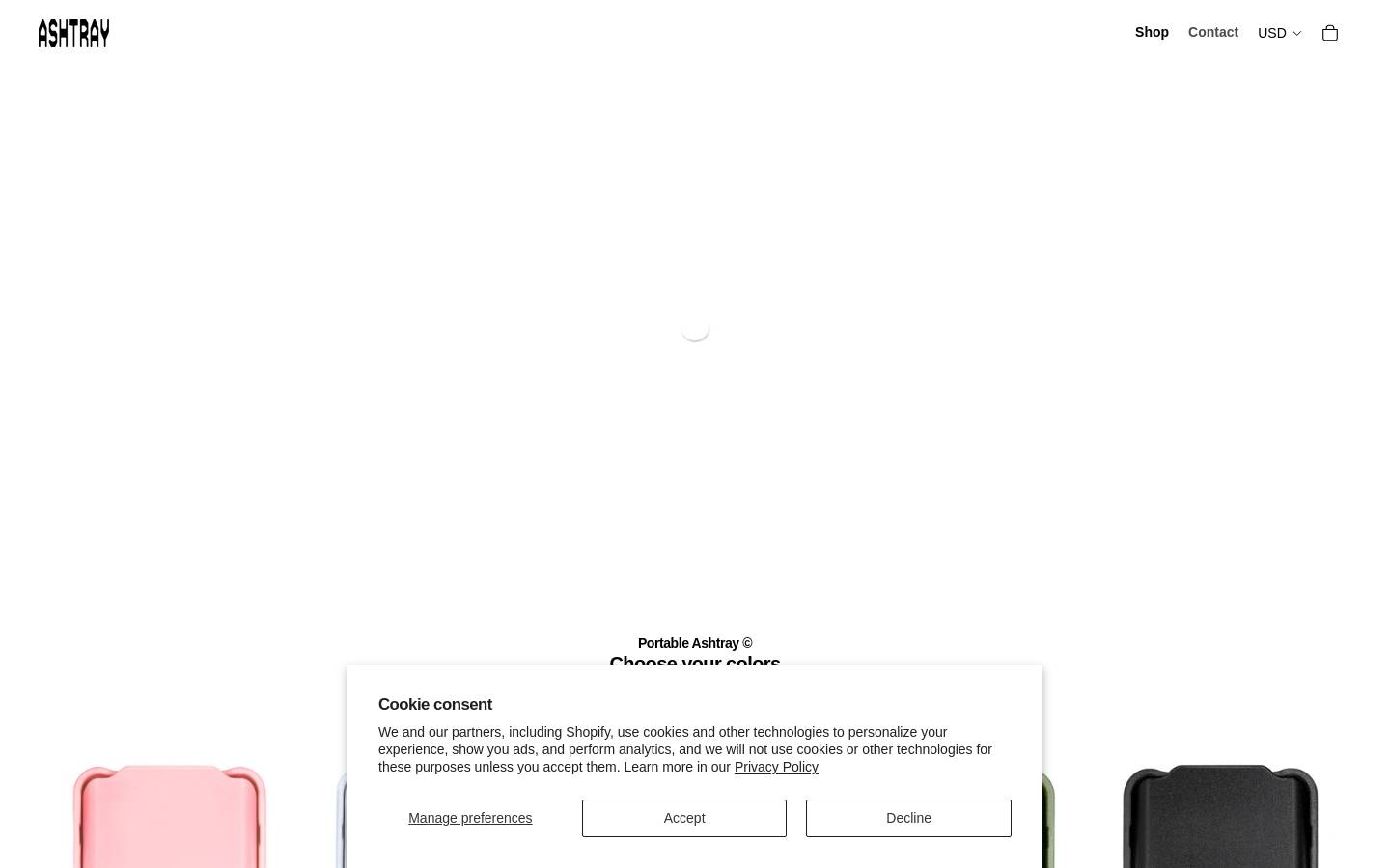 ashtray.cc homepage screenshot