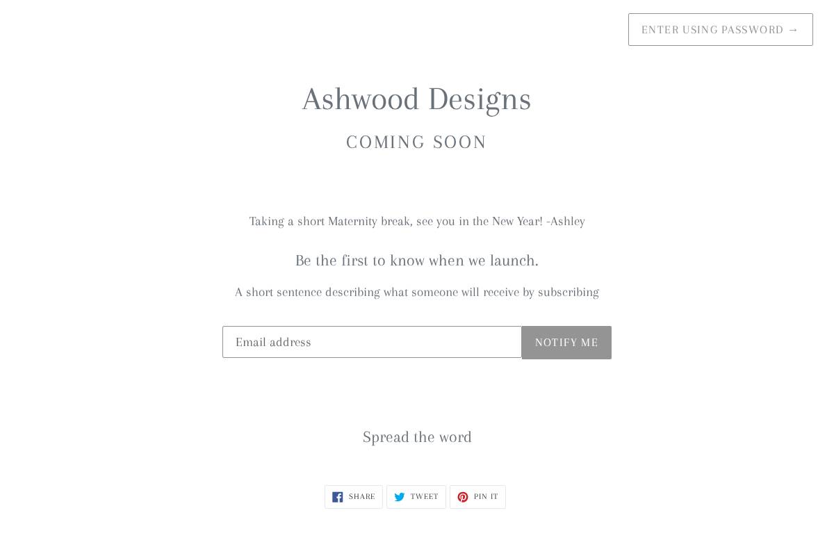 ashwooddesigns.ca homepage screenshot