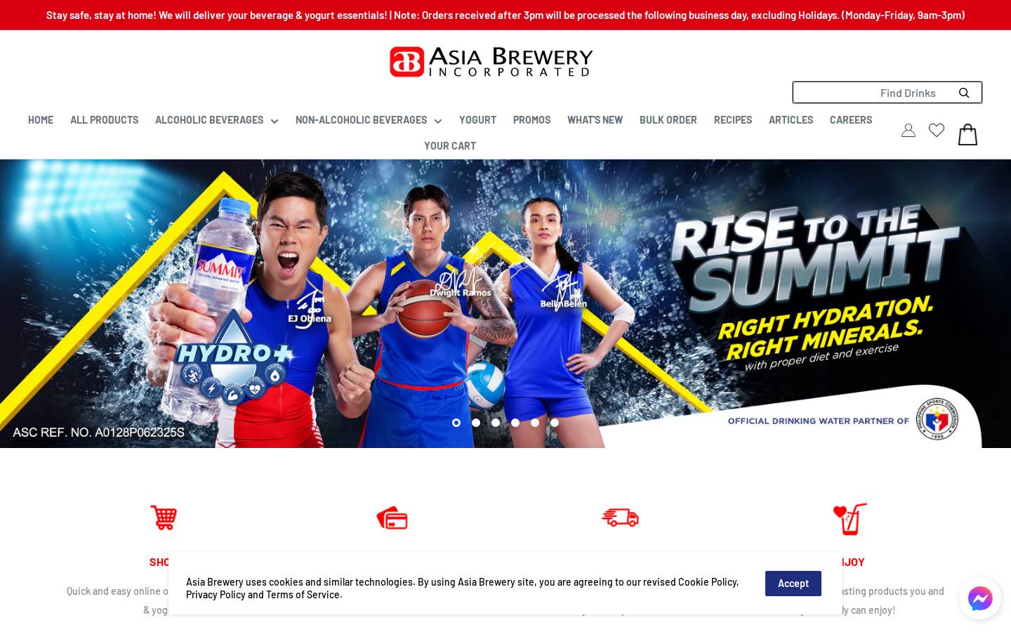 asiabrewery.com homepage screenshot