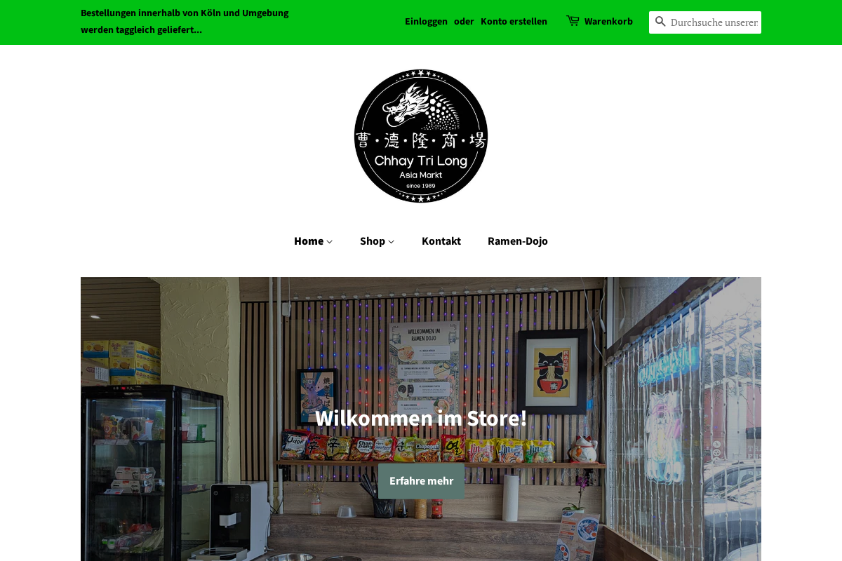 Asia Markt Köln homepage screenshot