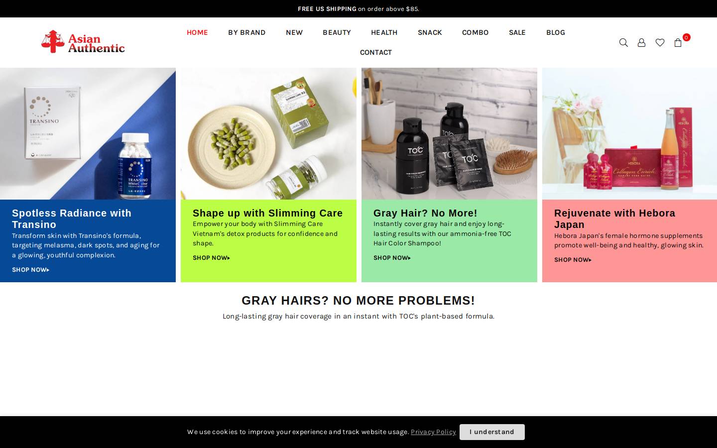 asian-authentic.com homepage screenshot