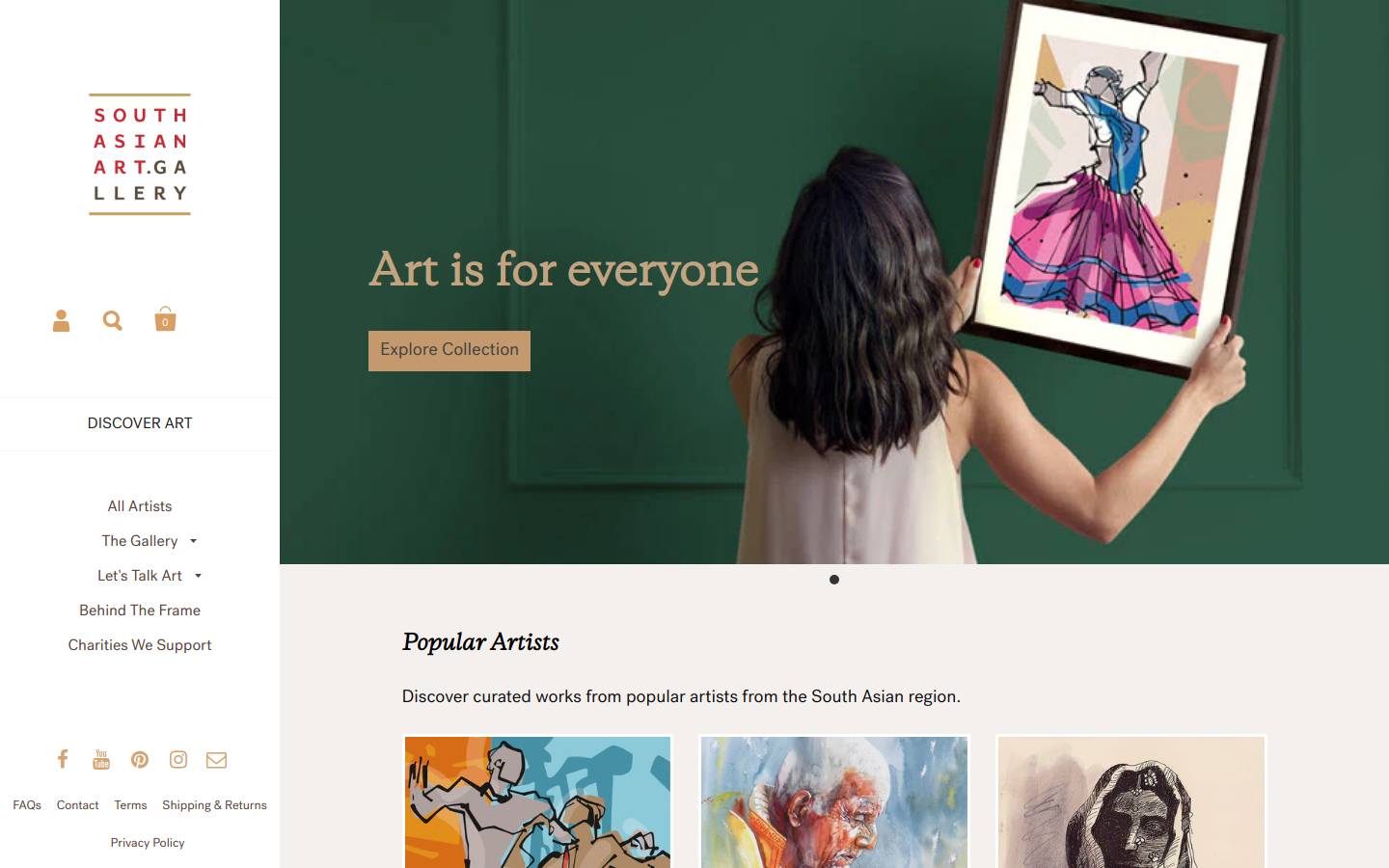 asianartgallery.org homepage screenshot