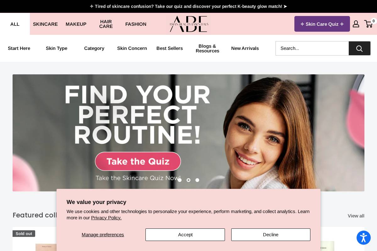 asianbeautyessentials.com homepage screenshot