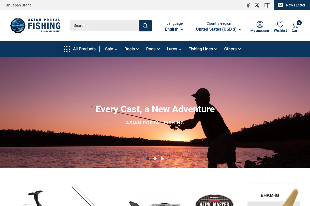 Asianportal Fishing homepage screenshot